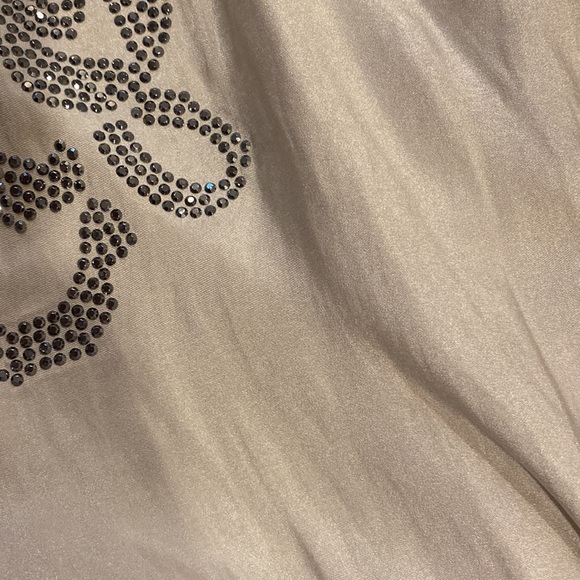 Brand New Express dress gray size xs silk fabric with silver accents pockets - Picture 6 of 8